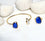 Royal Blue Cat’s eye and Pearl Bangle and Ring Set